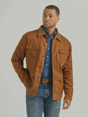 MENS WRANGLER LINED CANVAS BARN COAT